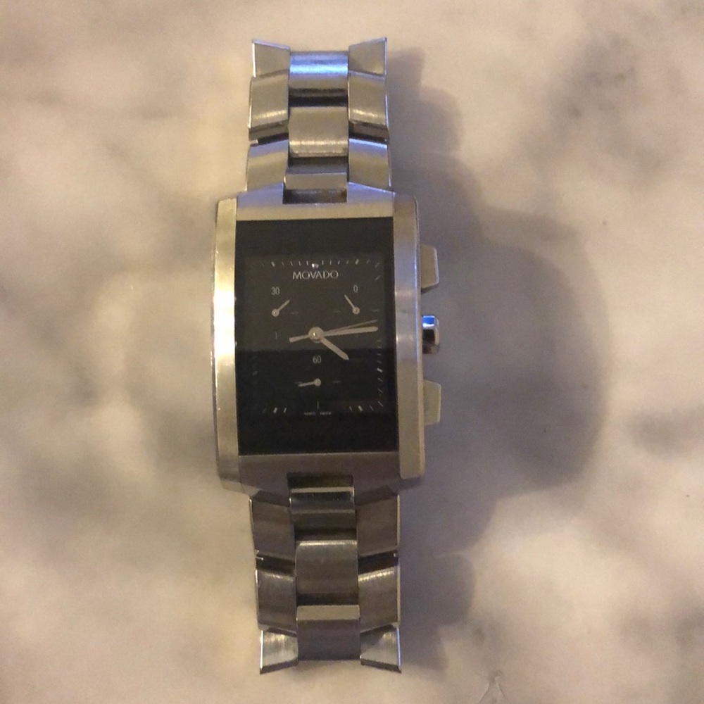 Mens silver Movado watch